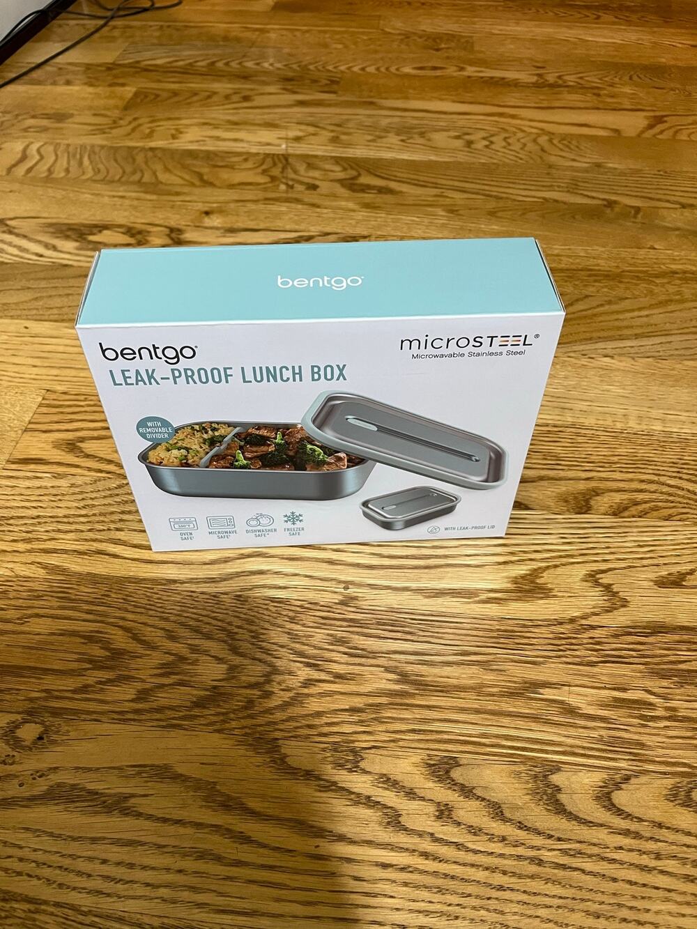 Bentgo MicroSteel Leak-Proof Lunch Box - Microwave-Safe, Oven-Safe Aqua